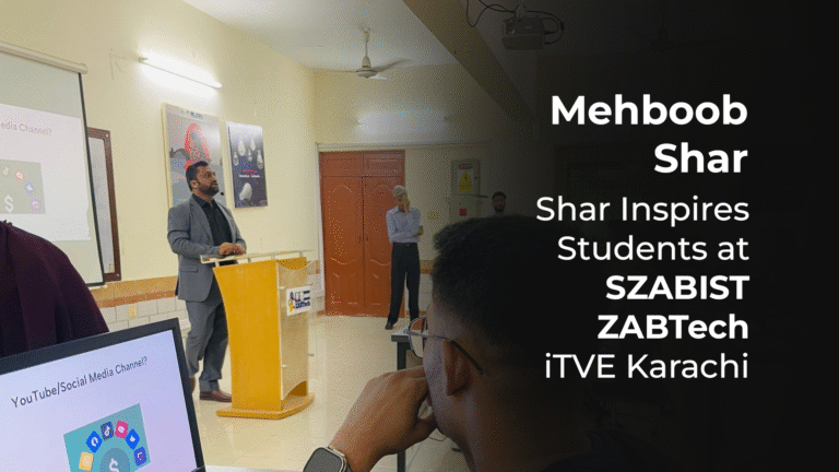 Mehboob Shar Engages with Youth & Future Entrepreneurs at Emerge Incubation, Karachi